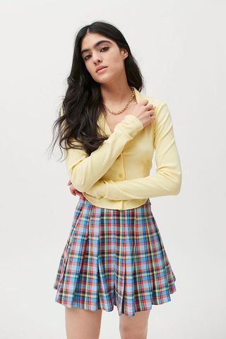 Urban Outfitters + Katie Plaid Pleated Mini Skirt