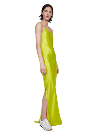 Rodebjer + Serena Slip Maxi Dress in Lime