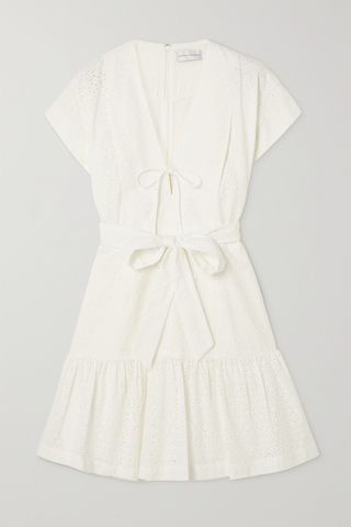 Rebecca Vallance + Isabelle Ruffled Broderie Anglaise Cotton Mini Dress