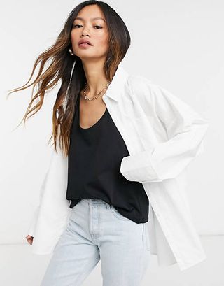 ASOS + Super Oversized Relaxed Cotton Dad Shirt