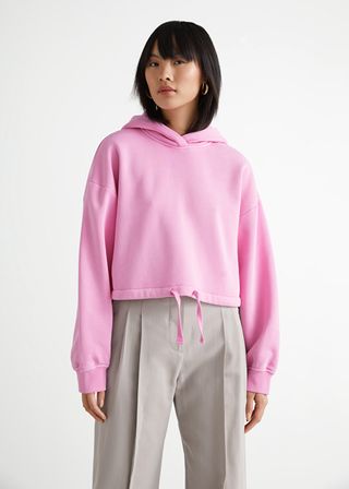 & Other Stories + Cropped Drawstring Hoodie