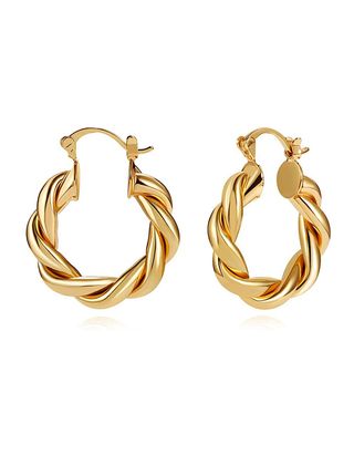 Lilie&White + Twisited Gold Chunky Hoop Earrings