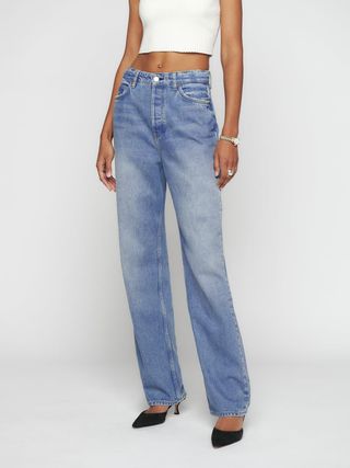 Reformation + Preston Baggy High Rise Straight Jeans