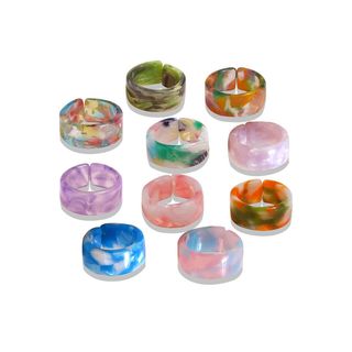 Yfstyle + Acrylic Resin Plain Rings