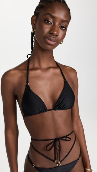 Pq Swim + Detail Tri Bikini Top