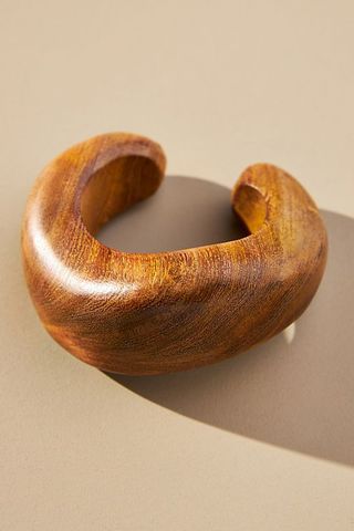 Anthropologie + Wooden Cuff Bracelet