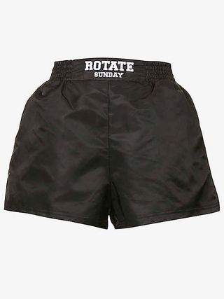 Rotate Sunday + Roxy logo-print mid-rise recycled-nylon shorts
