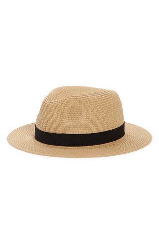 Madewell + Packable Straw Fedora Hat