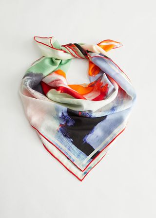 & Other Stories + Printed Silk Blend Scarf