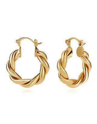 Lilie&White + Twisited Gold Chunky Hoop Earrings