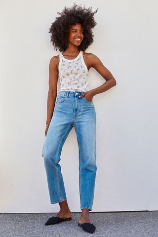 H&M + Straight High Ankle Jeans