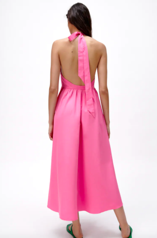 Zara + Poplin Halter Dress