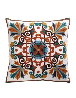 Oneslong + Decorative Throw Pillow with Embroidery