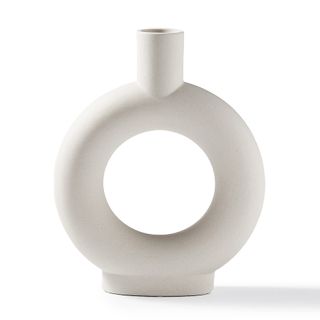 Inglenix + White Ceramic Nordic Vase