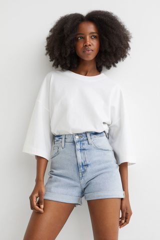 H&M + Mom Ultra High Denim Shorts