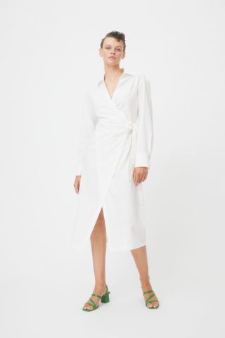 H&M + Linen-Blend Shirt Dress