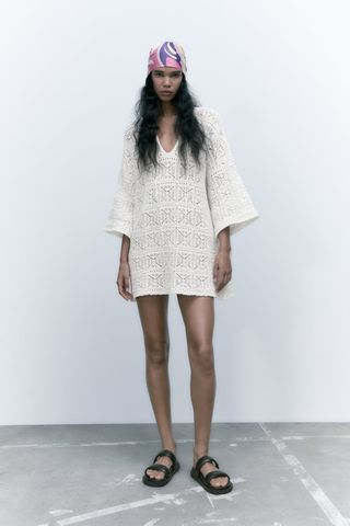 Zara + Pointelle Knit Tunic