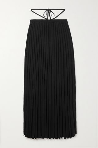Christopher Esber + Tie-Detailed Ribbed-Knit Maxi Skirt