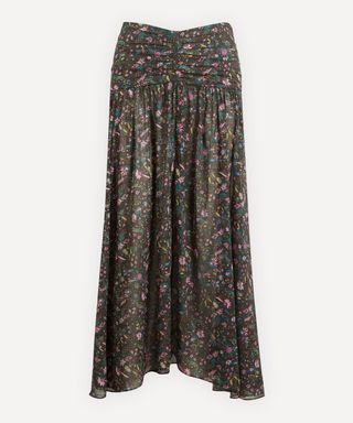Isabel Marant Étoile + Marino Asymmetric Floral Midi-Skirt