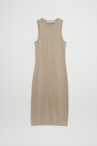 Nu-In + Organic Sleeveless Side-Slit Knitted Dress
