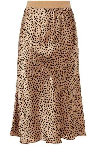 ATM Anthony Thomas Melillo + Leopard Print Satin Midi Skirt