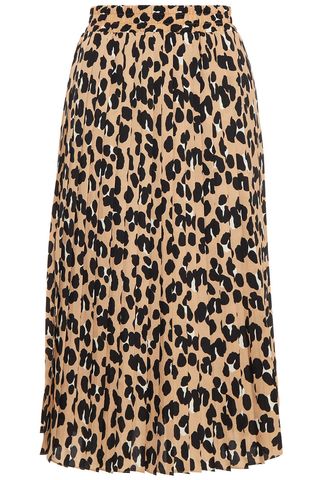 Kate Spade New York + Animal Print Pleat Skirt