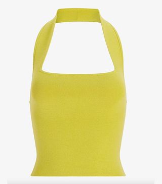 Express + Body Contour Cropped Halter Sweater Tank