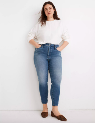 Madewell + 10-Inch High-Rise Skinny Crop Jeans in Sheffield Wash