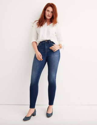 Madewell + 10-Inch High-Rise Skinny Jeans in Danny Wash: Tencel Denim Edition