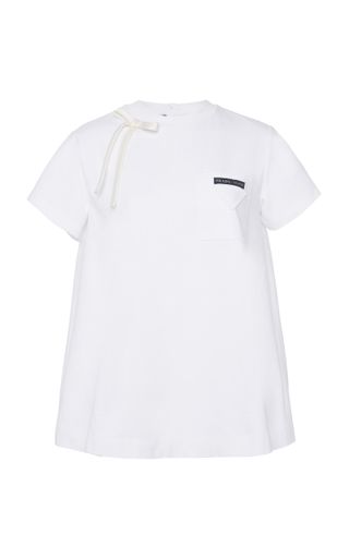 Prada + Embellished Cotton-Jersey T-Shirt