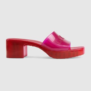 Gucci + Slide sandal with Gucci Logo