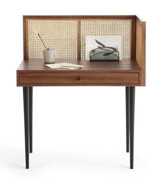 La Redoute + Noya Vintage Desk With Rattan Panels