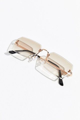 Free People + Y2K Rimless Rectangle Sunglasses