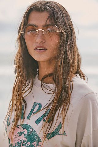 Free People + Gonzo Rimless Sunglasses