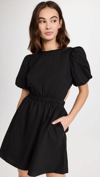 English Factory + Cut-Out Poplin Mini Dress