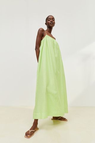 H&M + Voluminous Linen-Blend Dress