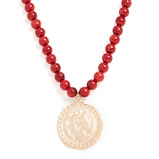 Maison Irem + Beaded Coin Necklace