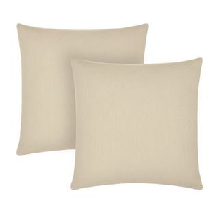 Gap Home + Core Solid 2 Pack Decorative Square Throw Pillows Khaki 18 x 18