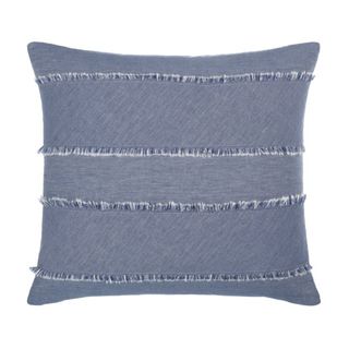 Gap Home + Frayed Denim Decorative Square Throw Pillow Dark Blue 22 x 22