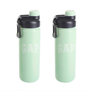 Gap Home + 20-Ounce Stainless Steel Mint Hydration Bottle, Set of 2