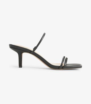 Express + Thin Strap Square Toe Heeled Sandals