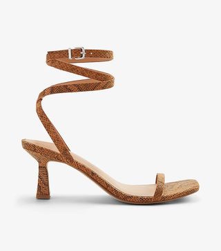 Express + Strappy Square Toe Heels