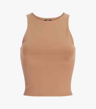Express + Body Contour High Compression Cropped High Neck Tank