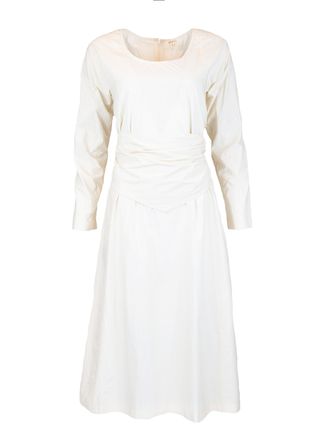Ghospell + White Belted Midi Dress