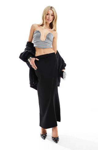 Asos Design + Column Maxi Skirt