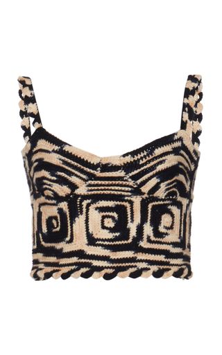 Ulla Johnson + Lucia Crocheted Wool Crop Top