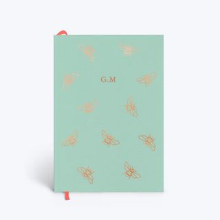 Papier + Turquoise Bee Leather Notebook