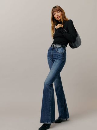 Reformation + Margot High Rise Flare Jeans