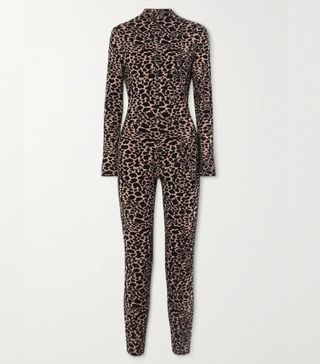 Alaïa + Leopard Jacquard-Knit Jumpsuit
