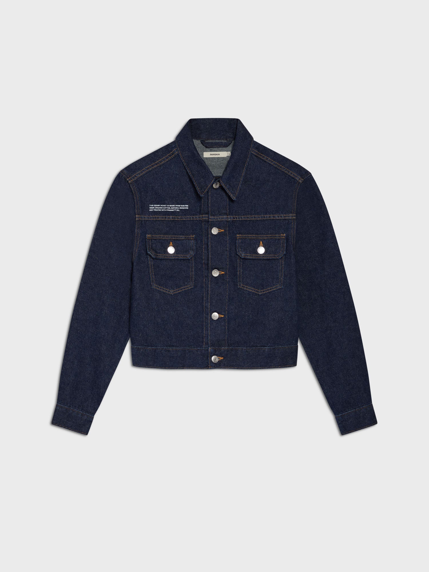 Pangaia + Cropped Hemp Denim Jacket